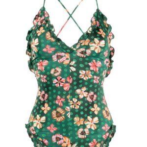 Ulla Johnson Giordana floral-print swimsuit New With Tags Size Large